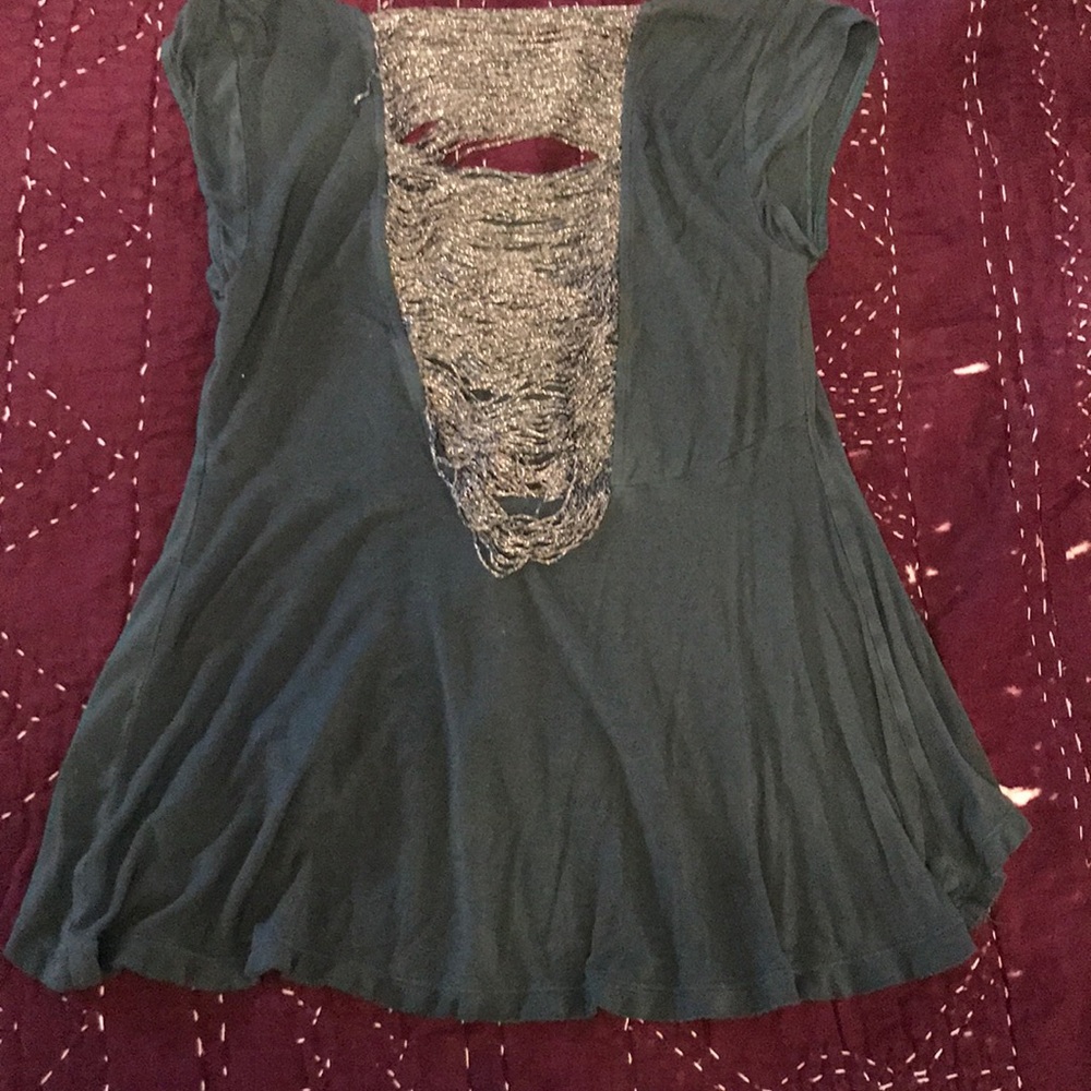 Teal shirt